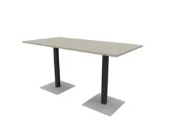 statafel,HxBxD 1070x2100x1000mm,hoekig,schotelvoet donkergrijs