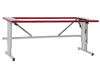 paktafel,HxBxD 690-1090x1600x800mm,T-voet RAL9006,in h. verstelb. - 1