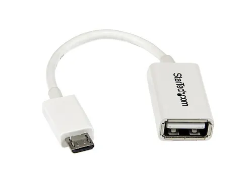 12 cm witte micro-USB naar USB-OTG hostadapter M/F