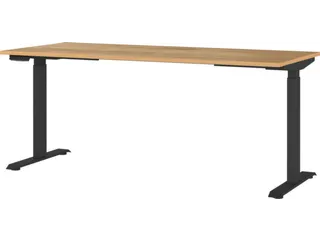 Elektrisch ihv bureau,HxBxD 720-1200x1800x800mm,blad Navarra-eiken - 1