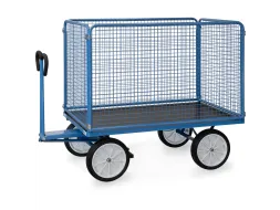Handtrekwagens 6445v 1000kg 1600x900mm Draadgaas Wanden Massief Rubber