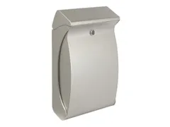 muurbrievenbus,kunststof,zilverkleurig,HxBxD 419x271x129mm