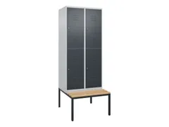 armoire vestiaire avec banc à deux niveaux HxlxP 2120x800x815mm
