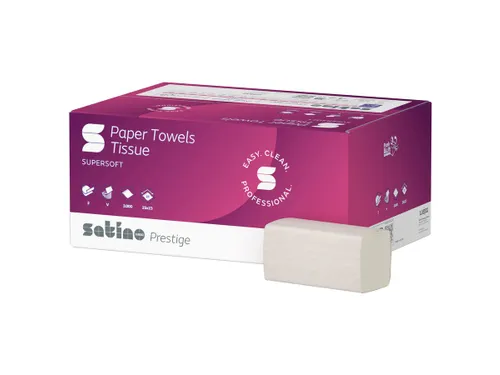Handdoek Satino 276640 Z-vouw 2-laags 25x23cm 3000 Stuks
