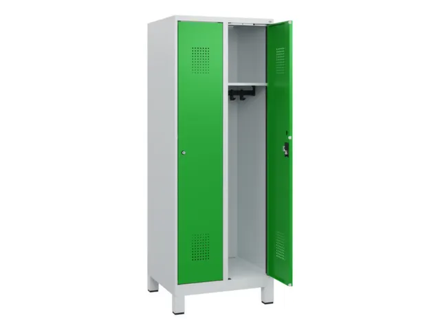schoollocker,HxBxD 1630x600x500mm,2vak,vak B 300mm,cil.-slot,voeten