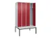 locker voor scheiding van kleding,HxBxD 2120x1200x815mm,4vak