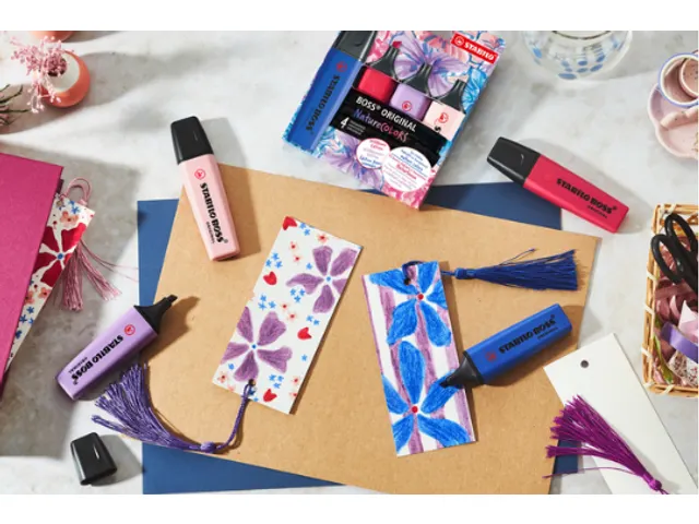 Markeerstift STABILO Boss Wildflower assorti 4 stuks