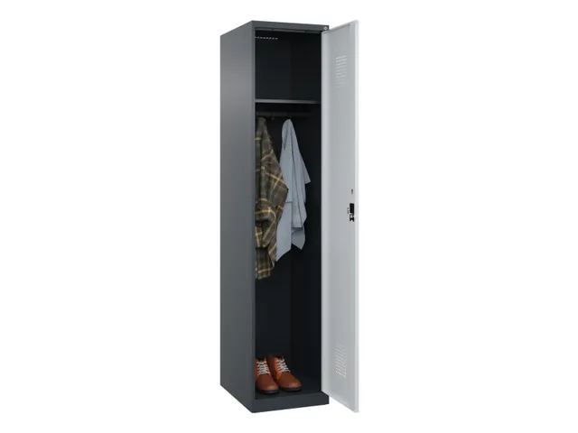 locker,HxBxD 1850x400x500mm,1vak,vak B 400mm,cil.-slot,staand op vloer