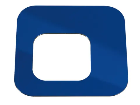 Oplegdeksel,V. Afvalbak 1X60L,Vierkant,1Opening,Staal,Blauw