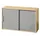 Schuifdeurkast Hxbxd 1000x1200x400mm 3 Oh Romp/front Esdoorn/zilver