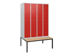 Dubbeldekse dekenkist,HxBxD 1950x1200x815mm,4x2vak.,vak B 300mm