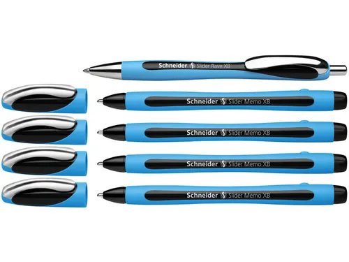 Balpen Schneider Memo XB Black box assorti doos a 4 + 1 Slider Rave gr