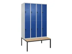 Dubbeldekse dekenkist,HxBxD 2120x1200x815mm,4x2vak.,vak B 300mm