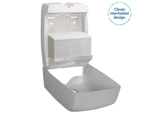 Handdoek Kleenex i-vouw 2-laags 21.5x31.8cm 15x124stuks wit 6778