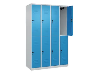 dubbeldekse locker,HxBxD 1850x1200x500mm,4x2vak.,vak B 300mm - 2