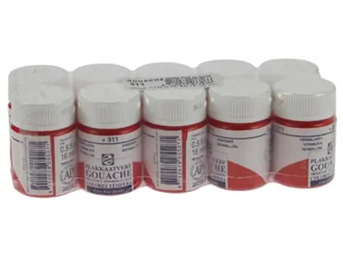 plakkaatverf Extra Fijn flacon van 16 ml, vermiljoen
