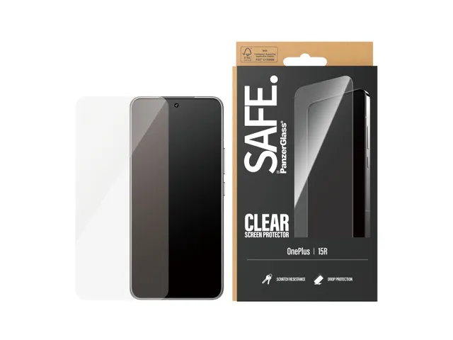 PanzerGlass SAFE. by Screen Protector OnePlus 15R | Ultra-Wide Fit,