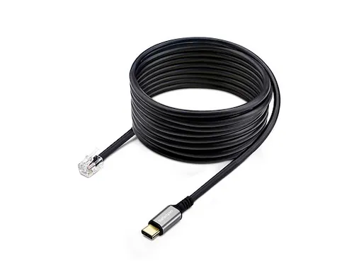 USB-C naar RJ9 Adapter voor Bureau Handset of Bedrade/Draadloze Koptel