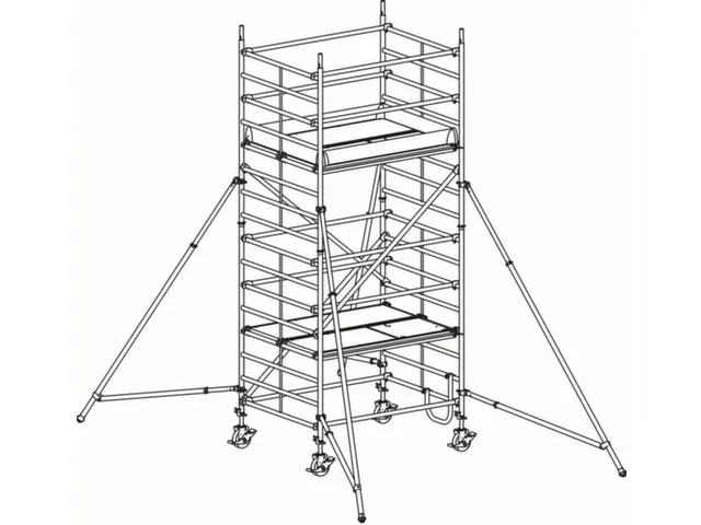 rolsteiger,reik H 5,4m,steiger H 4,64m,2platform(s),m. luik