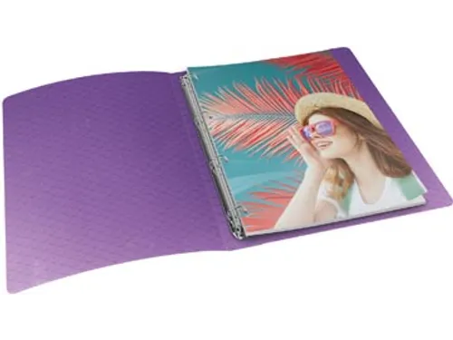 Colour'Breeze ringmap, 4 ringen, PP, ft A4, met soepele kaft Lavendel