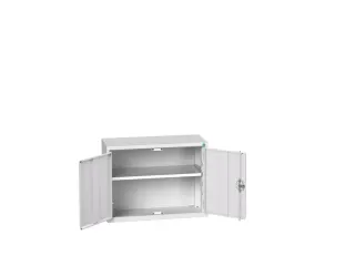 wandkast 600x800x350mm 1xStalen bodem sokkel Ral 7035 front Ral 7035 - 1