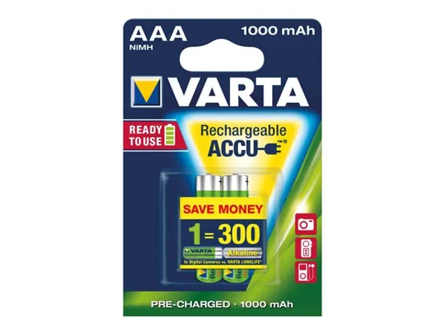 Nimh Hr03 Micro Varta Oplaadbaar 1.2V 1000Mha - 2 St. / Blister