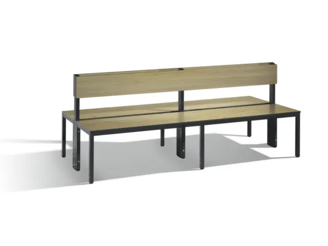 omkleedbank,HxLxD 796x2000x760mm,HPL eiken-sereno,frame staal RAL7021