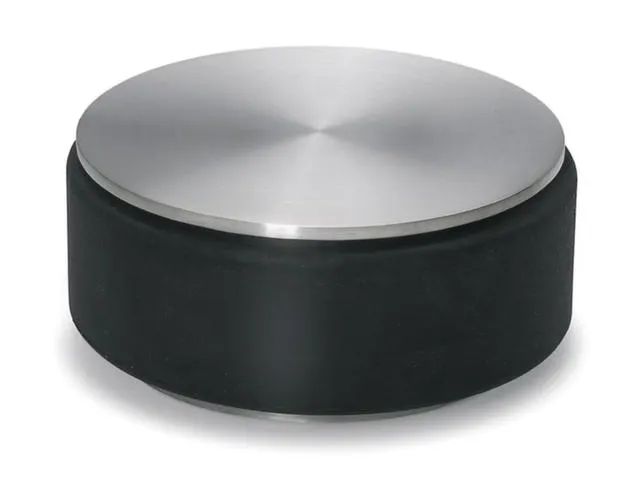 deurstopper,RVS,zilverkleurig/zwart,m. rubberen rand