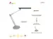 Trek LED-bureaulamp 6W zwart dubbele knikarm