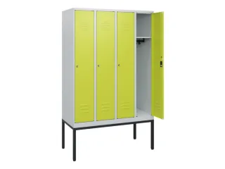 locker,HxBxD 1950x1200x500mm,4vak,vak B 300mm,cil.-slot,voetonderstel - 2
