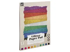 Hobbykarton CarftID glitter 24x34cm 180gr 10 vel 10 kleuren