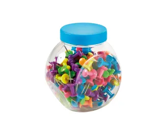 Pushpin Alco 150 st in schroefdop-box NEON-Kleur - 2