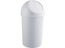 afvalbak,25l,HxØ 615x312mm,romp PP lichtgrijs,deksel PP lichtgrijs
