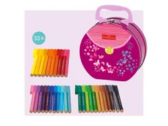 Viltstift Faber-Castell Connector handtas 33 stuks assorti