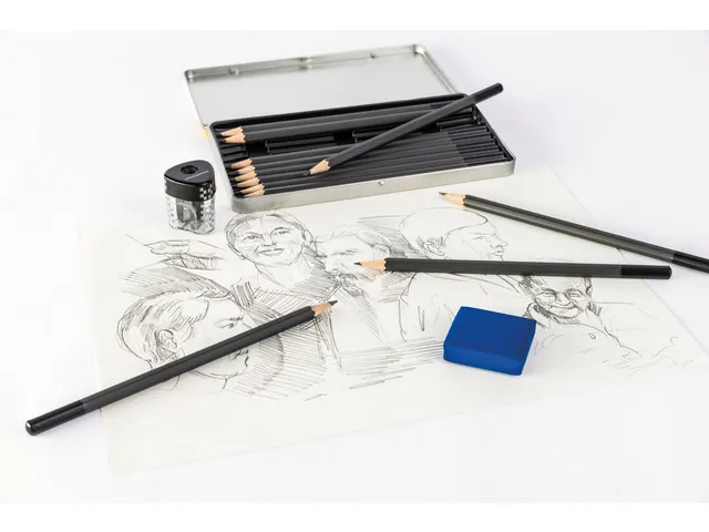 Potlood Eberhard Faber bliketui 12st. 12 hardtegraden