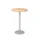 statafel,HxØ 1116x800mm,rond,schotelvoet zilverkleurig,ronde buis