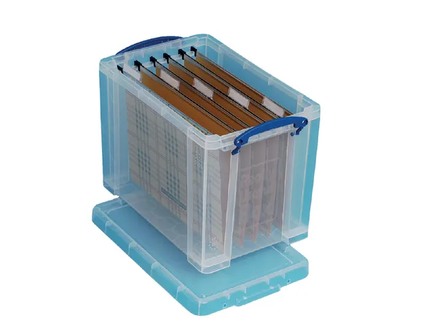 Hangmappenkoffer Opbergdoos 19 Liter Transparant