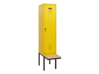 locker met bank,HxBxD 1950x400x815mm,1vak,vak B 400mm,draaigrendel - 2