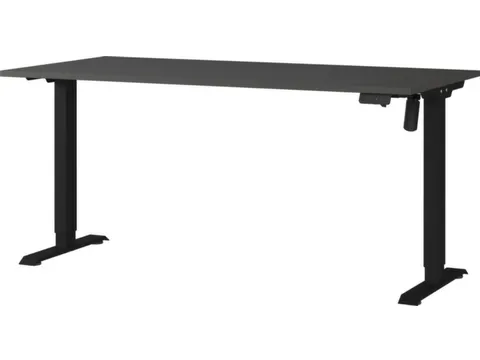 Elektrisch ihv bureau,HxBxD 710-1190x1600x800mm,blad zwart
