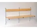 banc mural,HxLxP 710x2000x360mm,bois,structure acier RAL7035