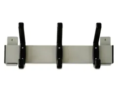 wandkapstok,HxBxD 120x300x100mm,3jashaken,metaal/ABS,grijs
