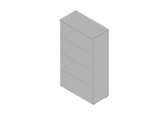 kantoorstelling 1600x900x450mm 4 OH 3xhouten vloer aluminium grijs