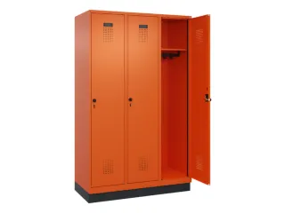 locker,HxBxD 1950x1200x500mm,3vak,vak B 400mm,draaigrendel,sokkel - 2
