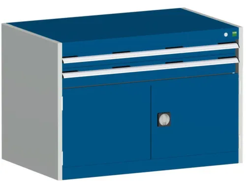 ladekast HxBxD 700x1050x650mm 2laden RAL7035 front RAL5010