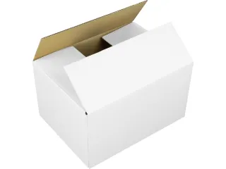 Verzenddoos Raadhuis Inw: 386x286x186mm EB-golf wit - 1