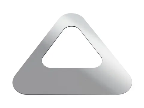 Oplegdeksel,V. Afvalbak 1X60L,Driehoekig,1Opening,Staal,Zilverkleurig