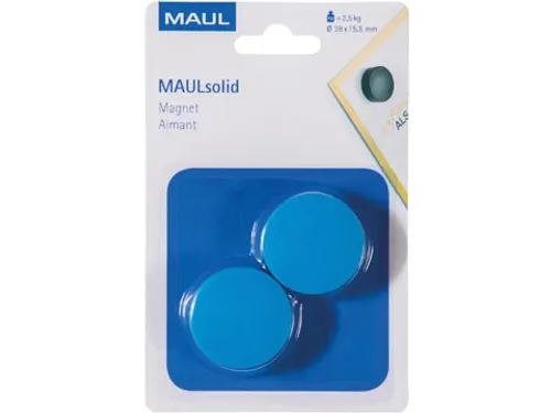 magneet Solid 38 mm trekkracht 25 kg 2 stuks blauw
