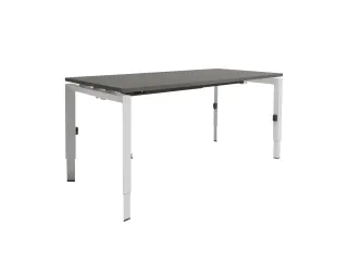 Bureau Linesto N4 hoogte instelbaar 160x80cm Logan eiken, poot Wit - 1