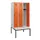 locker met bank,HxBxD 1950x900x815mm,3vak,vak B 300mm,draaigrendel