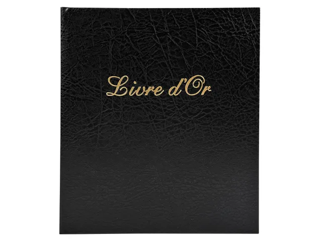 Livre d'or Balacron avec titre 140 pages blanches - 21x19 cm vertical